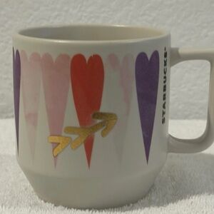 Starbucks Heart Design Mug - Red, Purple, Gold